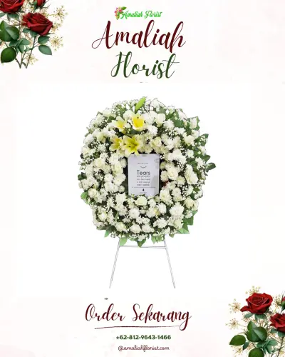 Krans Bunga Duka Cita di Pasangan